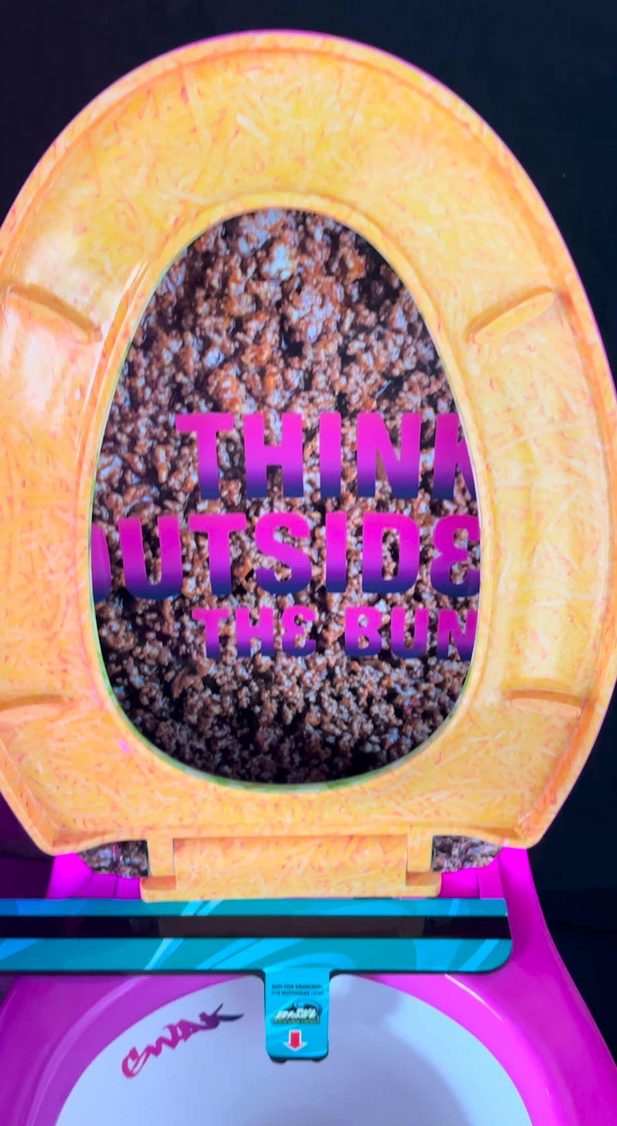 TACO BELL TOILET W/BAJA BLAST BIDET