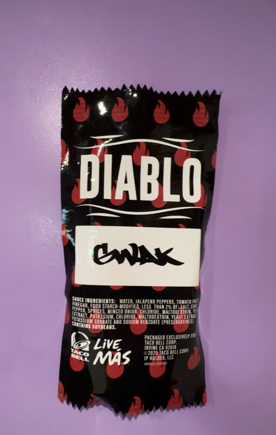 JUMBO DIABLO SAUCE PACKET Limited edition