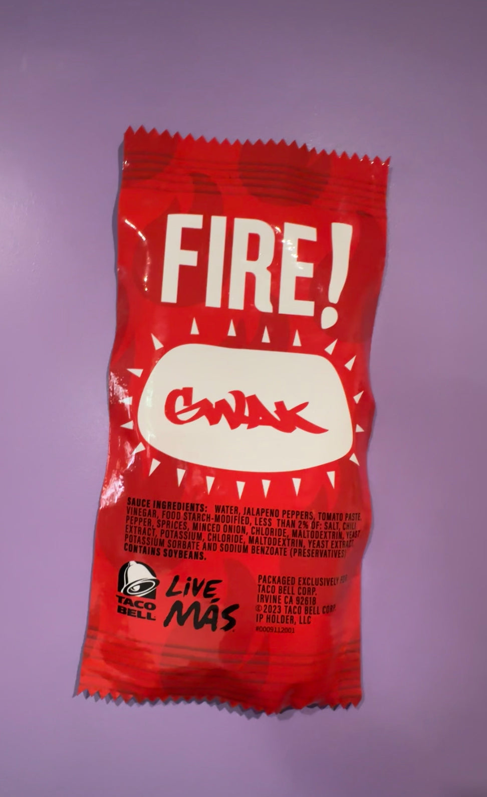 JUMBO FIRE SAUCE PACKET