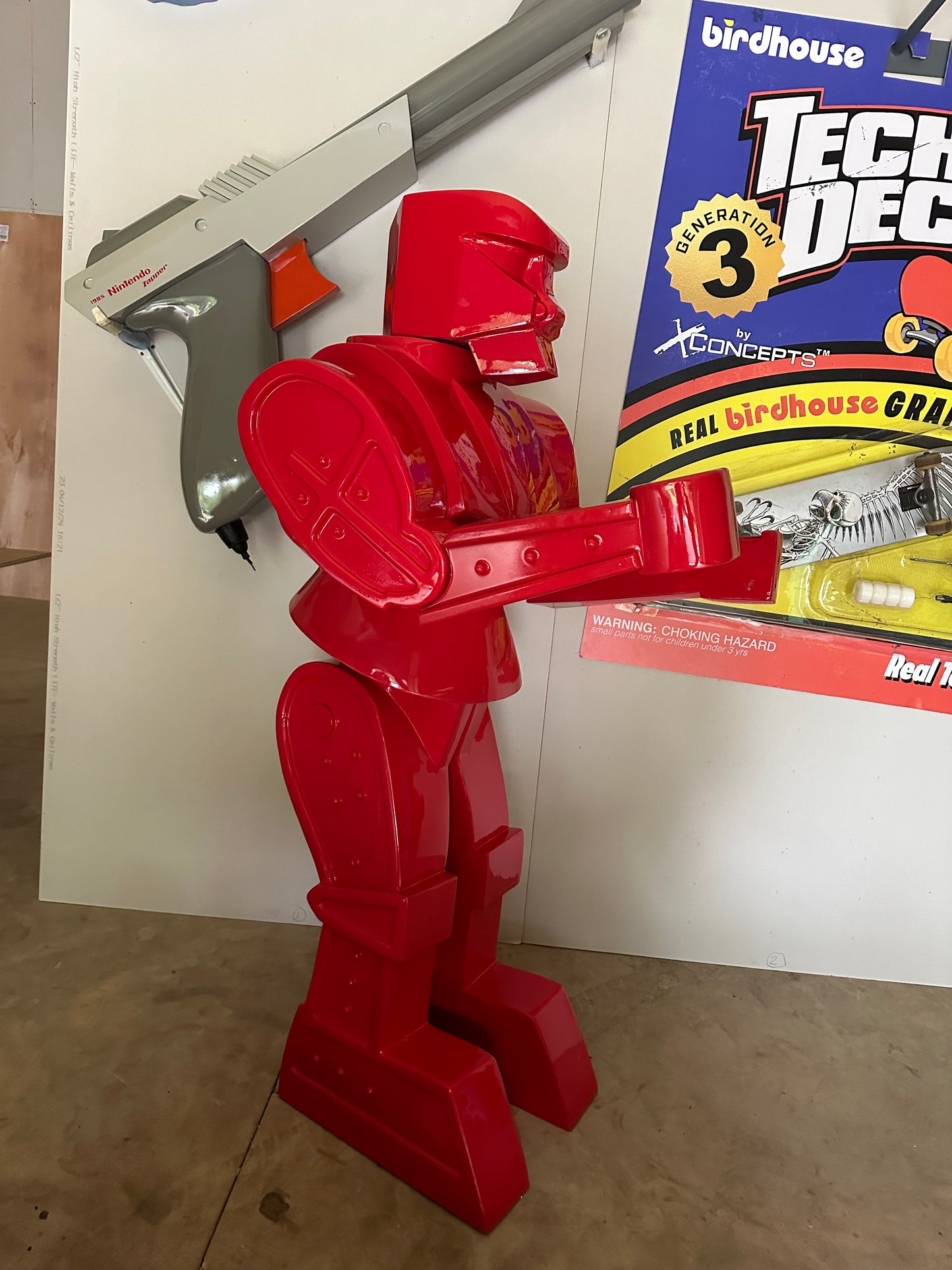 RED OVERSIZED ROCK'EM SOCK'EM ROBOT