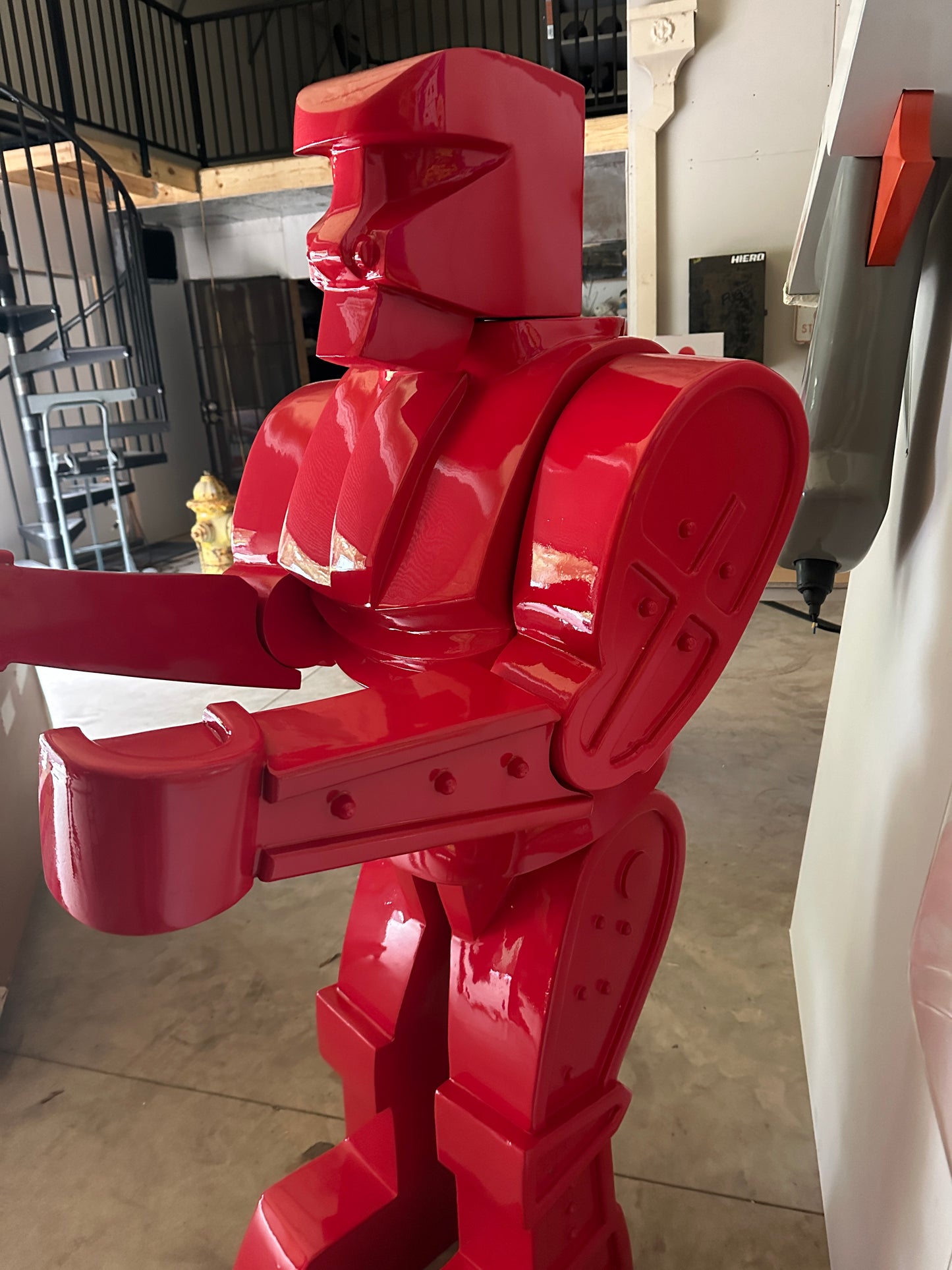 RED OVERSIZED ROCK'EM SOCK'EM ROBOT