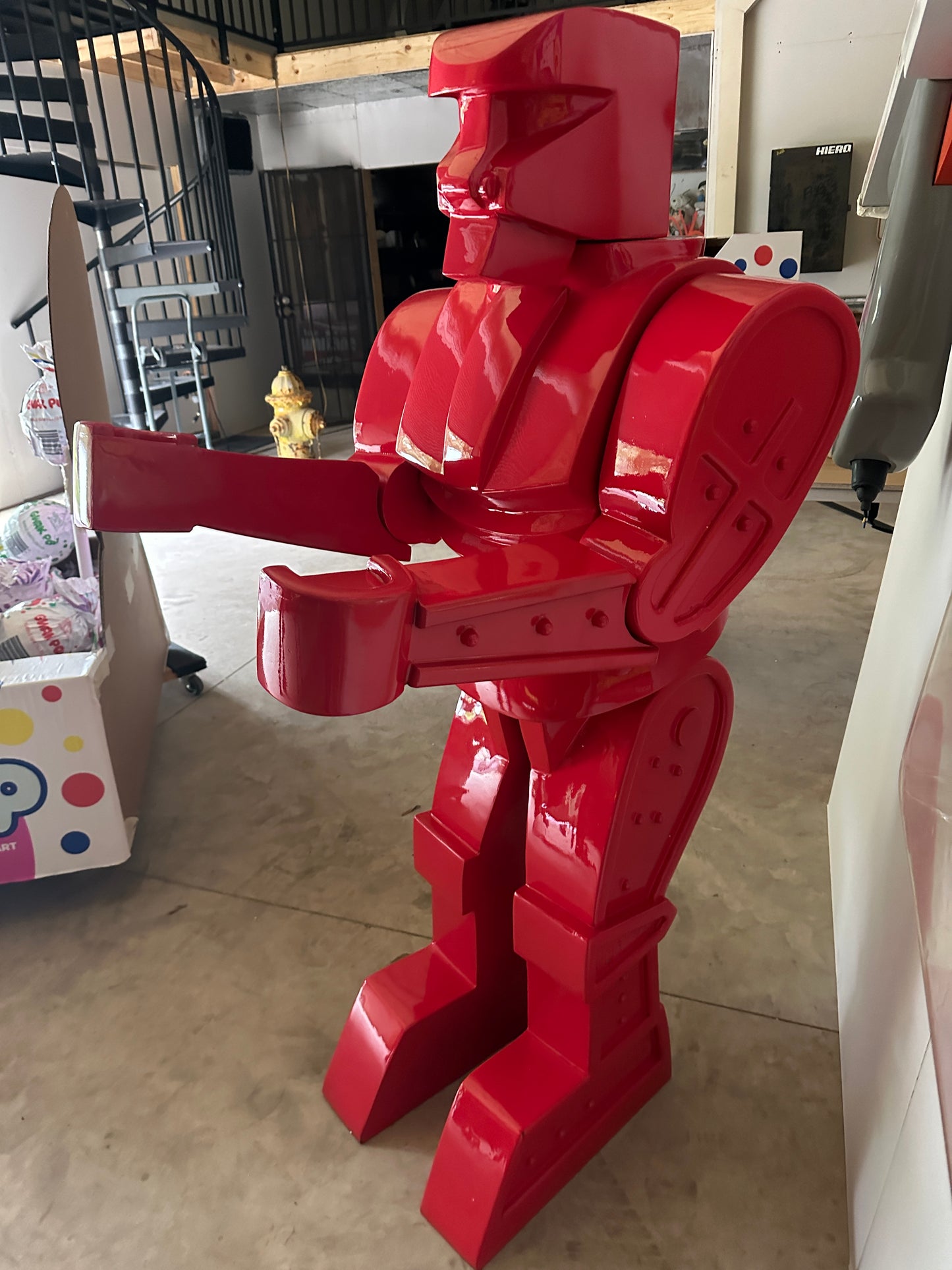 RED OVERSIZED ROCK'EM SOCK'EM ROBOT