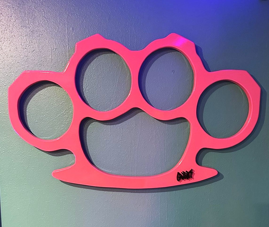 GIANT PINK BRASS KNUCKLES